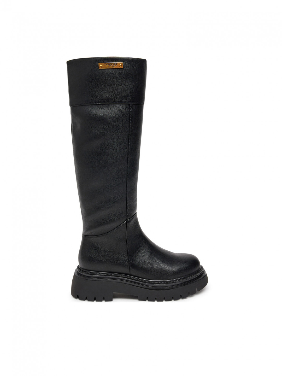 TWINSET Kozačky 242TCP048 Černá
